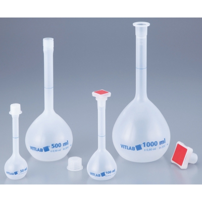 VITLAB PMP螺口容量瓶(B级)帯塞   50ml 672941    1个 C1-1322-03 672941