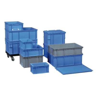 日本亚速旺 ASONE 经济型周转箱(加强底型) TSW4322B(1个) CC-3049-02