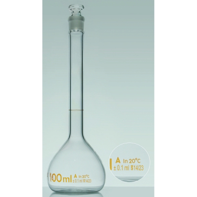 IWAKI 容量瓶(A级)透明 5640-250-IS(1个) CC-4671-08