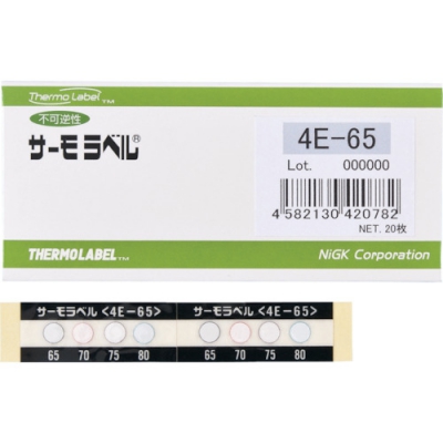 日油技研 NICHIGI 4E-95-日本油技研温度标签4点表示室外对应型不可逆性95度