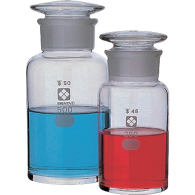 ASONE 亚速旺 普通摺合广口试剂瓶茶褐色250ml