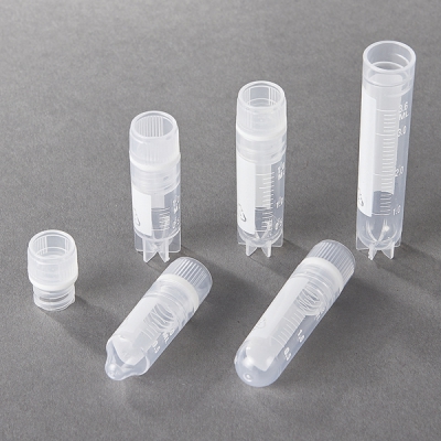 日本亚速旺 ASONE 外螺旋盖冷冻管 圆底自立式 5ml 带刻度 100只袋 CC-5248-04